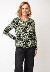 Sunday Circle Print Jersey Top, Green