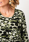 Sunday Circle Print Jersey Top, Green