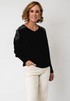 Serafina Collection One Size Knitted Sweater, Black