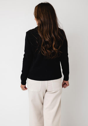 Serafina Collection Knitted with Bow Detail Jumper, Black