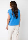 Serafina Collection Knitted Sleeveless Cardigan, Blue