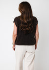 Serafina Collection Knitted Sleeveless Cardigan, Brown