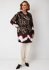 Serafina Collection One Size Animal Print Shirt, Beige Multi