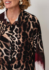 Serafina Collection One Size Animal Print Shirt, Beige Multi