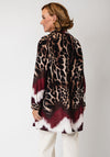 Serafina Collection One Size Animal Print Shirt, Beige Multi