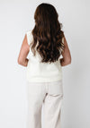 Serafina Collection One Size Rhinestone Vest, Cream