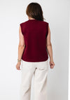Serafina Collection One Size Rhinestone Vest, Wine