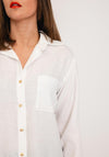 Serafina Collection Textured Relaxed Blouse, White