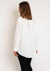 Serafina Collection Textured Relaxed Blouse, White