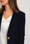 Serafina Collection Textured Blazer, Navy
