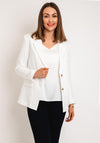 Serafina Collection Textured Blazer, White