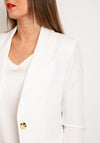 Serafina Collection Textured Blazer, White