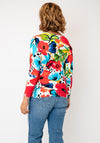 Serafina Floral Print Casual Top, White Multi