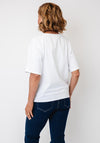 Serafina Collection Embellished Pineapple T-Shirt, White