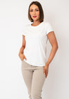 Serafina Shamrock with Rhinestone Detail T-Shirt, White