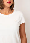 Serafina Shamrock with Rhinestone Detail T-Shirt, White