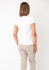 Serafina Shamrock with Rhinestone Detail T-Shirt, White