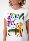 Serafina Collection Travel Floral Graphic T-Shirt, White