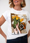 Serafina Collection Morning Bloom Graphic T-Shirt, White