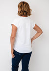 Serafina Collection Rhinestone Hearts T-Shirt, White
