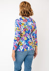 Serafina Daisy Print V-Neck Top, Multi-Coloured