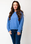 Serafina Collection One Size Mohair Wool Jumper, Blue