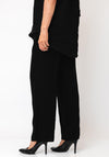 Serafina Collection One Size Linen Wide Leg Trousers, Black