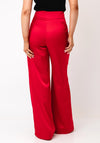 Serafina Collection High Waisted Wide Leg Trousers, Red