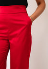 Serafina Collection High Waisted Wide Leg Trousers, Red