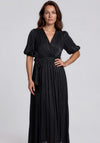 Serafina Collection Organza Wrap Long Dress, Black