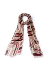 Serafina Collection Geometric Print Cotton-blend Scarf, Pink Multi