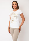 Serafina Plain with Foil and Rhinestone Detail T-Shirt, White