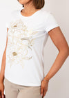 Serafina Plain with Foil and Rhinestone Detail T-Shirt, White