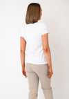 Serafina Plain with Foil and Rhinestone Detail T-Shirt, White
