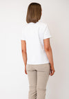Serafina Shoe Graphic Print with Pearl Detail T-Shirt, White Multi