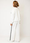Serafina Collection One Size Lace Bow Jumper and Jogger Set, White