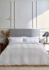 Bedeck Serra Dobby Stripe Duvet Cover Set, White
