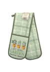 Sheelin Country Club Herb Garden Double Oven Glove, Green Multi