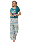 Rebelle Jungle Short Sleeve Pyjama Set, Green