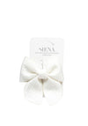 Siena Girls Tweed Hairbow, White