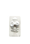 Siena Girls Bow And Set Of Clips, White