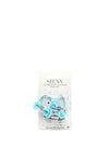 Siena Girls Bow Hair Bobbles and Glitter Clips, Light Blue