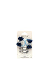 Siena Girls Bow Hair Bobbles and Glitter Clips, Navy