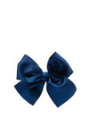 Siena Girls Satin Large Bow, Navy