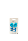 Siena Girls Bow and Set of Clips, Blue