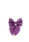 Siena Girls Glitter Hair Bow, Purple