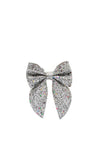 Siena Girls Glitter Hair Bow, Silver