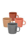 Siip Value Pack Set of 4 Mugs, Warm Multi