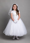 Poinsettia 1345 Communion Dress, White