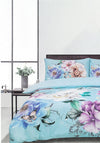 Simply Home Luxury Floral Blooms Duvet Set, Blue